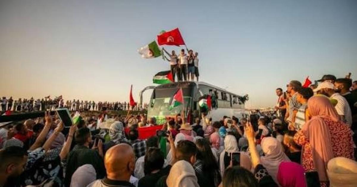 وقفة في مخيم الشاطئ تضامناً مع ناشطي "أسطول الصمود" المحتجزين في تونس